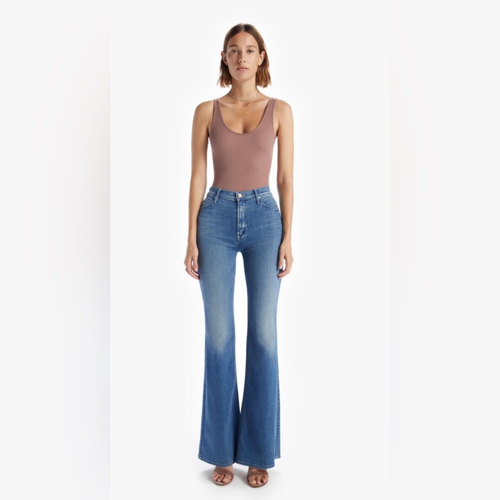 MOTHER Classic Blue Wide Leg Jeans
